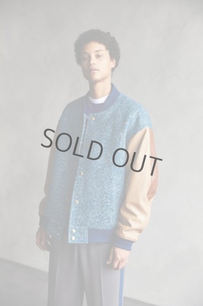 画像4: TAUPE/ TWEED JQ STADIUM JACKET (BLUE) (4)