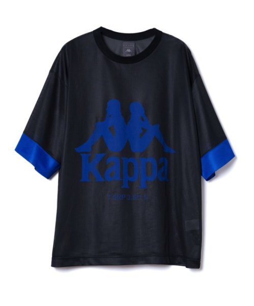 画像1: TAUPE / KAPPA EX GRAPHICAL MESH TEE (BLACK) (1)