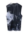 画像2: TAUPE / GRAPHICAL MESH SLEEVELESS TOP (BLACK) (2)