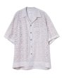 画像1: TAUPE / LEOPARD LACE OPEN COLLAR SHIRTS (GRAY) (1)