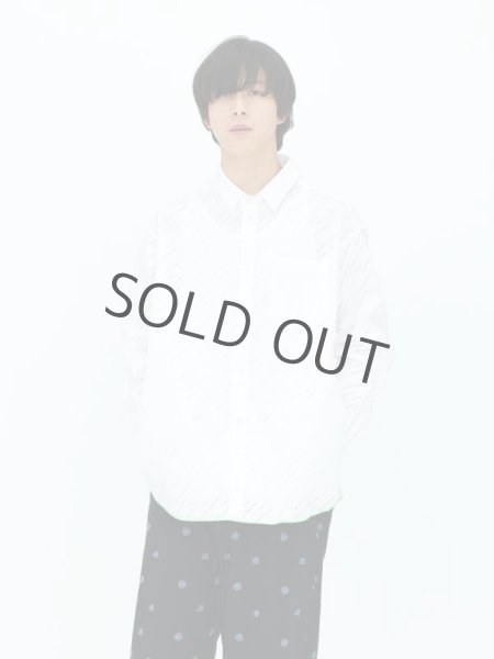 画像1: 71MICHAEL / METEOR LASER CUT SHIRT(WHITE) (1)