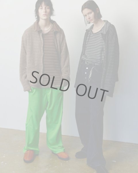 画像3: JieDa/CHAIN STITCH KNIT ZIP CARDIGAN (BEIGE/BROWN) (3)