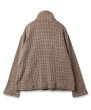 画像2: JieDa/CHAIN STITCH KNIT ZIP CARDIGAN (BEIGE/BROWN) (2)