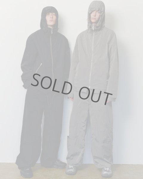 画像3: JieDa/ZIP UP NYLON HOODIE (BLACK) (3)
