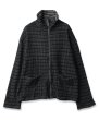 画像1: JieDa/CHAIN STITCH KNIT ZIP CARDIGAN (BLACK/WHITE) (1)