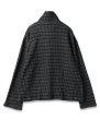 画像2: JieDa/CHAIN STITCH KNIT ZIP CARDIGAN (BLACK/WHITE) (2)