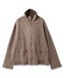 画像1: JieDa/CHAIN STITCH KNIT ZIP CARDIGAN (BEIGE/BROWN) (1)