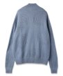 画像2: JieDa/RIPPLES ZIP UP KNIT(LIGHT BLUE) (2)