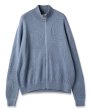 画像1: JieDa/RIPPLES ZIP UP KNIT(LIGHT BLUE) (1)