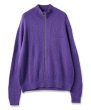 画像1: JieDa/RIPPLES ZIP UP KNIT(PURPLE) (1)