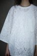 画像4: TAUPE / FLOWER LACE S/S TOP(WHITE) (4)