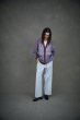 画像5: TAUPE / GEOMETRIC JQ SHEER CARDIGAN(PURPLE) (5)