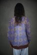 画像3: TAUPE / GEOMETRIC JQ SHEER CARDIGAN(PURPLE) (3)