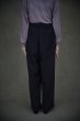 画像2: TAUPE /  REFLEX WIDE TUCK TROUSERS (D.GREY) (2)