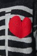 画像3: DISCOVERED /MOHAIR HEART&BONE KNIT (BLACK) (3)