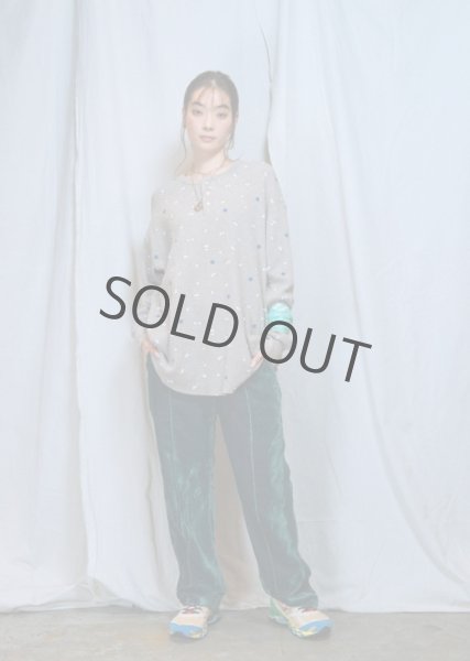 画像3: TUITACI / CHAMBRAY VELVET SLEEPING PANTS (GREEN) (3)