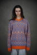 画像1: TAUPE / DIAMOND JQ CREW NECK KNIT(ORANGE) (1)