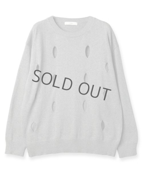 画像1: JieDa / HOLE CREW KNIT(GRAY) (1)
