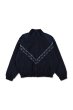 画像1: TUITACI / CHAMBRAY NYLON LIGHTNING JACKET (NAVY) (1)