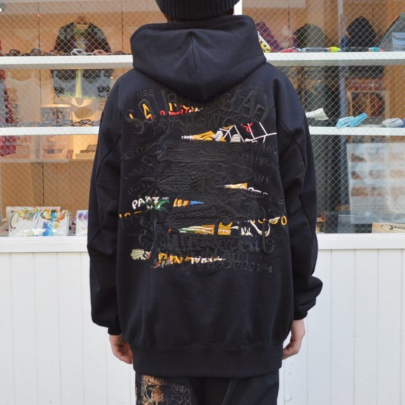 doublet / HIDDEN CHAOS EMBROIDERY HOODIE(BLACK) - Proof Of Power