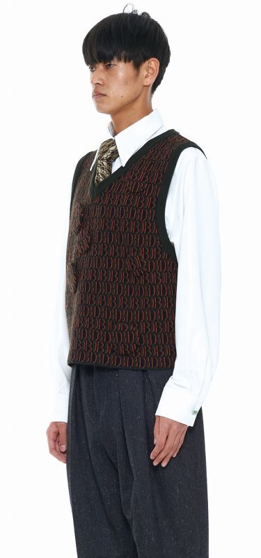 購入サイト doublet Mongram jq knit vest ベスト