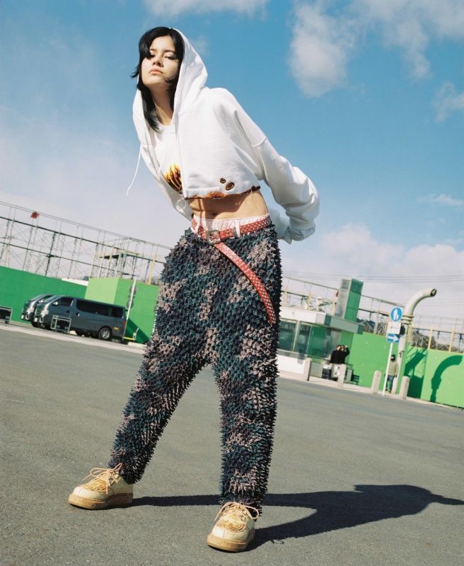 店舗用 doublet PHOTO PRINT PANTS ダブレット デニム パンツ - パンツ